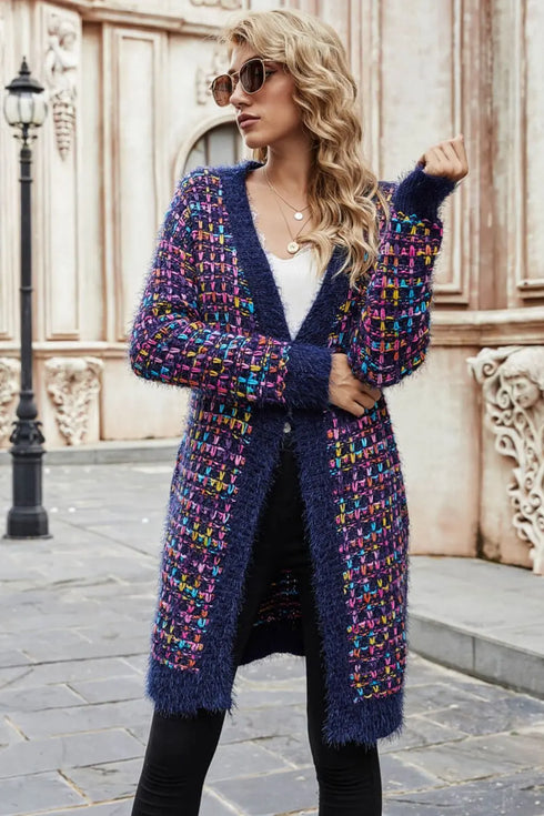 'Whimsy' Plaid Multicolour Cardigan - Celes Fashion